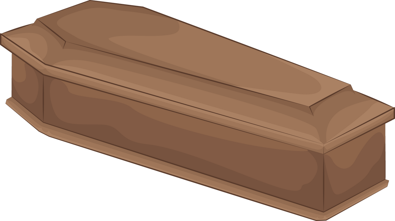 wooden coffin